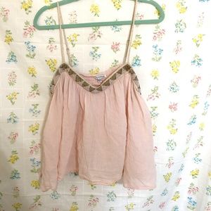 Xl American eagle flowy beaded tank top pink